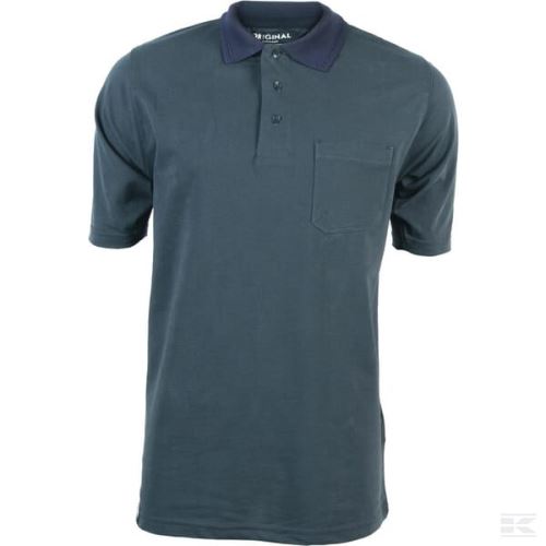 Polo triko, unisex, bavlna/polyester, zelené/modré,  Kramp Original