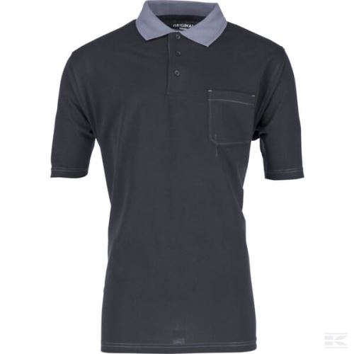 Polo triko, unisex, bavlna/polyester, černé/šedé,  Kramp Original