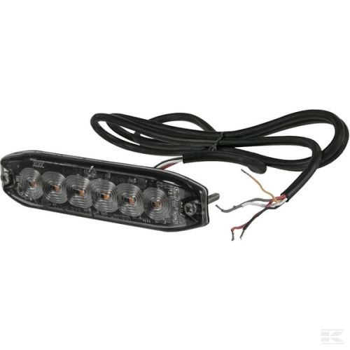 Blikající výstražné světlo, žluté, 6 × LED