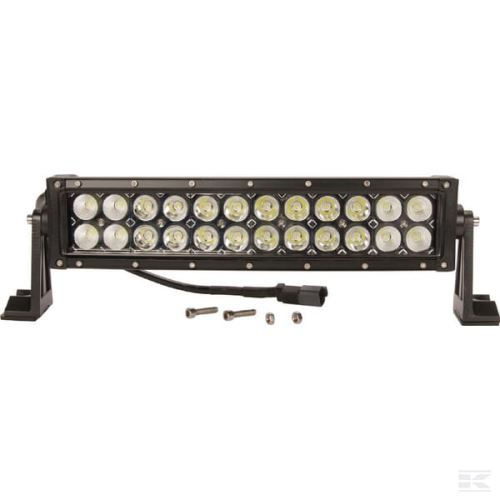 Světelná lišta LED 12/24 V, 72 W, 6120 lm, hranatá, bílá, 351,6 x 79,5 mm, Deutsch, zahnutá, 24 LED, Kramp