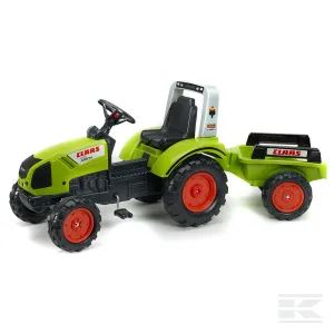 Šlapací traktor Claas, s přívěsem