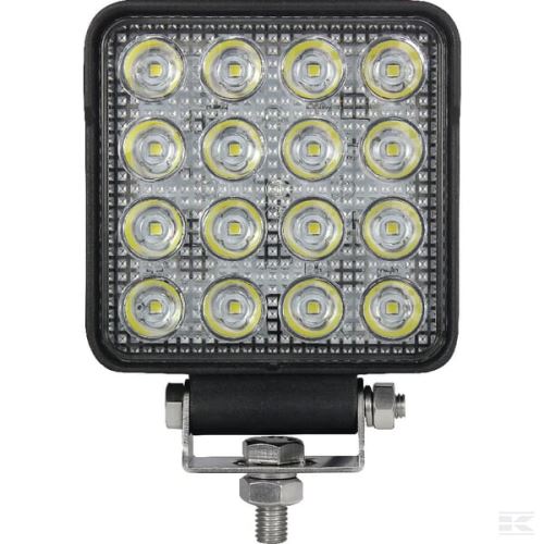 Pracovní světlo LED, 25 W, 3040 lm, čtvercové, 10/30 V, 108x48x108 mm, bodový paprsek, 16 LED, Kramp