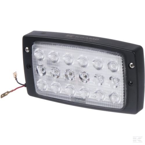 Pracovní světlo LED, 27 W, 3375 lm, obdélníkové, 10/30 V, bílé, 182,5x48x101,5 mm, širokoúhlé, AMP konektor, 18 LED, kombinované, Kramp