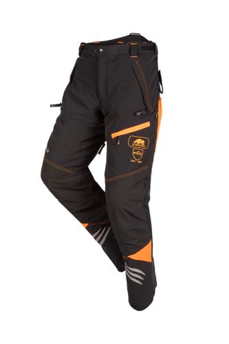 1SPO718R Protipořezové kalhoty Ninja, černá/oranžová
