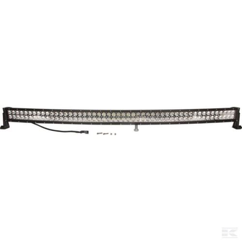 Světelná lišta LED 12/24 V, 300 W, 25500 lm, hranatá, bílá, 1371,6 x 79,5 mm, Deutsch, zahnutá, 100 LED, Kramp