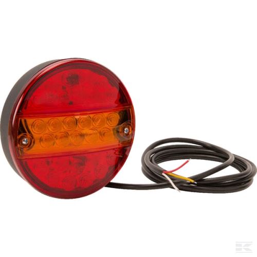 Zadní multifunkční světlo LED, kulaté, 12 V(integrovaný odpor), Ø 142 mm, Kramp